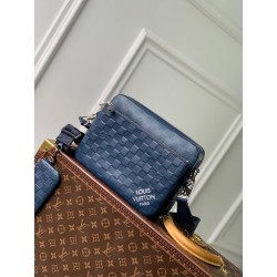 Borse Firmate Replica a tracolla LV Trio in pelle Damier Infini N40438
