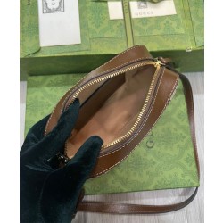 Borse Replica fedele piccola Gucci Horsebit 1955 760196 Caffè