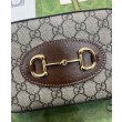 Borse Replica fedele piccola Gucci Horsebit 1955 760196 Caffè