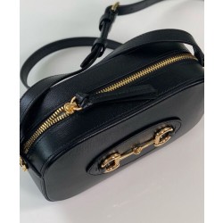 Qualità premium Borse Replica piccola Gucci Horsebit 1955 Evolve 760196 Nera