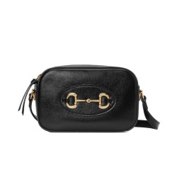 Qualità premium Borse Replica piccola Gucci Horsebit 1955 Evolve 760196 Nera