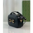 Qualità premium Borse Replica piccola Gucci Horsebit 1955 Evolve 760196 Nera