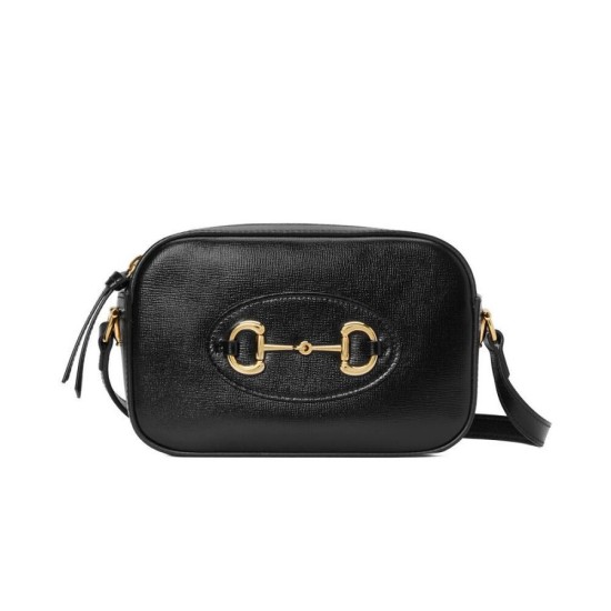 Qualità premium Borse Replica piccola Gucci Horsebit 1955 Evolve 760196 Nera