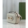 Borsa a tracolla piccola Gucci Horsebit 1955 Evolves 760196 Bianca