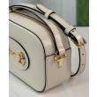 Borsa a tracolla piccola Gucci Horsebit 1955 Evolves 760196 Bianca