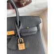 Borsa Hermes Birkin 25 Retourne fatta a mano nera Clemence Borsa Hermes Birkin 25 Retourne fatta a mano nera Clemence