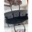 Borsa Hermes Birkin 25 Retourne fatta a mano nera Clemence Borsa Hermes Birkin 25 Retourne fatta a mano nera Clemence