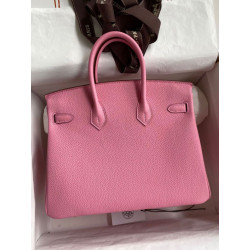 Borse Replica Hermes Birkin 25 Retourne Rosa Clemence