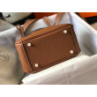 Borsa Hermes Lindy Mini Clemence in pelle di vitello dorata Borsa Hermes Lindy Mini Clemence in pelle di vitello dorata