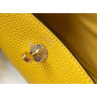Borsa Hermes Lindy Mini Clemence in pelle di vitello gialla Borsa Hermes Lindy Mini Clemence in pelle di vitello gialla