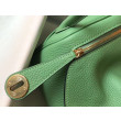 Borsa Hermes Lindy Mini Clemence in pelle di vitello verde Borsa Hermes Lindy Mini Clemence in pelle di vitello verde