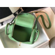 Borsa Hermes Lindy Mini Clemence in pelle di vitello verde Borsa Hermes Lindy Mini Clemence in pelle di vitello verde