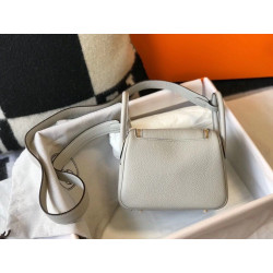 Borse Imitazioni Hermes Mini Lindy Clemence grigio perla