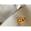 Borse Imitazioni Hermes Mini Lindy Clemence grigio perla