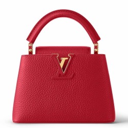 Borsa mini LV Capucines in pelle Taurillon rossa M56845