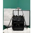 Replica Perfetta Prada Re-Nylon e pelle spazzolata 1BH038 Nera