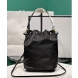 Replica Perfetta Prada Re-Nylon e pelle spazzolata 1BH038 Nera