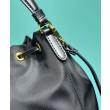 Replica Perfetta Prada Re-Nylon e pelle spazzolata 1BH038 Nera