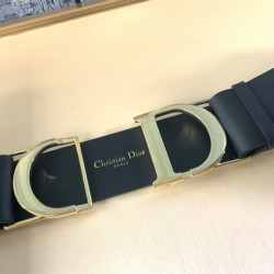 Cintura Dior 30 Montaigne 40MM Pelle di vitello liscia Nera