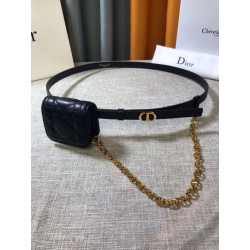 Cintura Dior Caro 15MM con custodia rimovibile Nera
