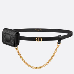 Cintura Dior Caro 15MM con custodia rimovibile Nera