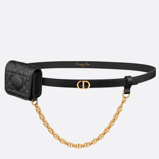 Cintura Dior Caro 15MM con custodia rimovibile Nera Cintura Dior Caro 15MM con custodia rimovibile Nera