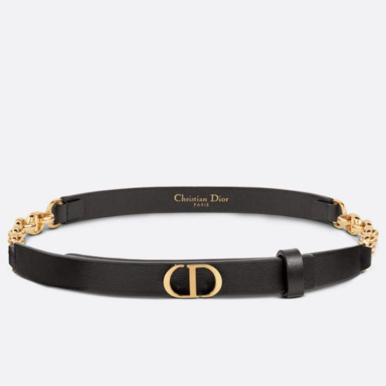 Cintura Dior Caro 15MM in pelle di vitello e catena Nera Cintura Dior Caro 15MM in pelle di vitello e catena Nera