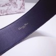 Qualità superiore replica Cintura Dior Diorquake 55MM Tela Obliqua Blu
