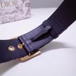 Qualità superiore replica Cintura Dior Diorquake 55MM Tela Obliqua Blu