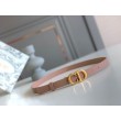 Qualità superiore replica Cintura Dior Saddle 20MM Pelle di vitello Nude