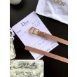 Qualità superiore replica Cintura Dior Saddle 20MM Pelle di vitello Nude