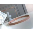 Qualità superiore replica Cintura Dior Saddle 20MM Pelle di vitello Nude