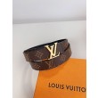 Pari all'originale replica Cintura reversibile LV LV con iniziali 30 mm M0565V Tela monogramma