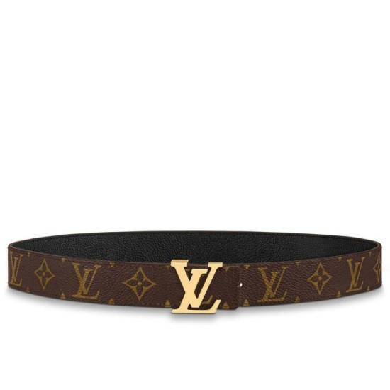Pari all'originale replica Cintura reversibile LV LV con iniziali 30 mm M0565V Tela monogramma