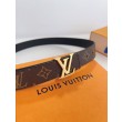 Pari all'originale replica Cintura reversibile LV LV con iniziali 30 mm M0565V Tela monogramma
