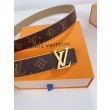 Qualità superiore replica Cintura reversibile LV LV con iniziali 30 mm M0646V Tela monogramma