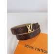 Qualità superiore replica Cintura reversibile LV LV con iniziali 30 mm M0646V Tela monogramma