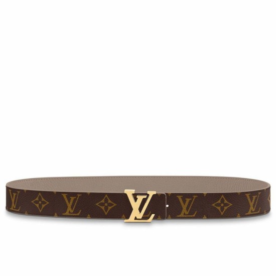 Qualità superiore replica Cintura reversibile LV LV con iniziali 30 mm M0646V Tela monogramma