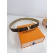 Qualità superiore replica Cintura reversibile LV LV con iniziali 30 mm M0646V Tela monogramma