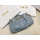 Miglior Prezzo Bora Pari all'originale replica Dior Ammi Piccola Macrocannage Blu Replica