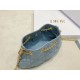 Miglior Prezzo Bora Pari all'originale replica Dior Ammi Piccola Macrocannage Blu Replica