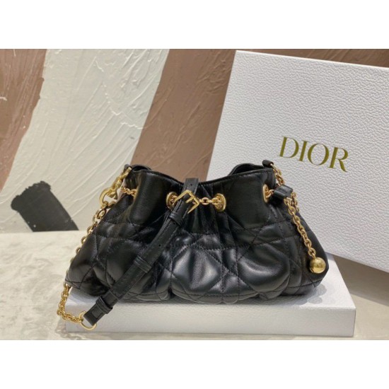 Miglior Prezzo Imitazioni borse griffate Dior Ammi piccola/media Macrocannage Nera Replica
