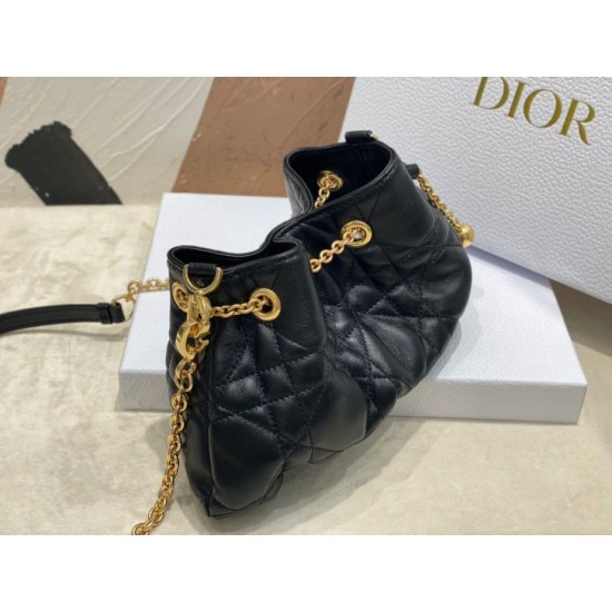 Miglior Prezzo Imitazioni borse griffate Dior Ammi piccola/media Macrocannage Nera Replica