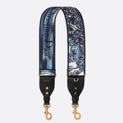 falso Tracolla Dior con anello in ricamo palme Dior blu