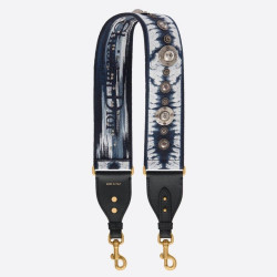 falso Tracolla Dior con ricamo Tie Dior multicolore blu