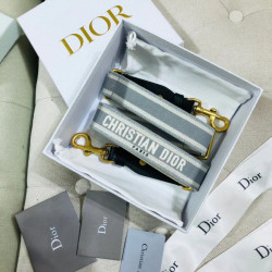 falso Tracolla regolabile con ricamo Dior Grigia