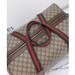 Gucci Borsone Grande Con Web 758664 Caffè Scuro