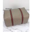Gucci Maxi Borsone Con Web 760152 Caffè Scuro