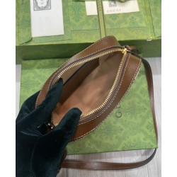 Borse Replica fedele piccola Gucci Horsebit 1955 760196 Caffè