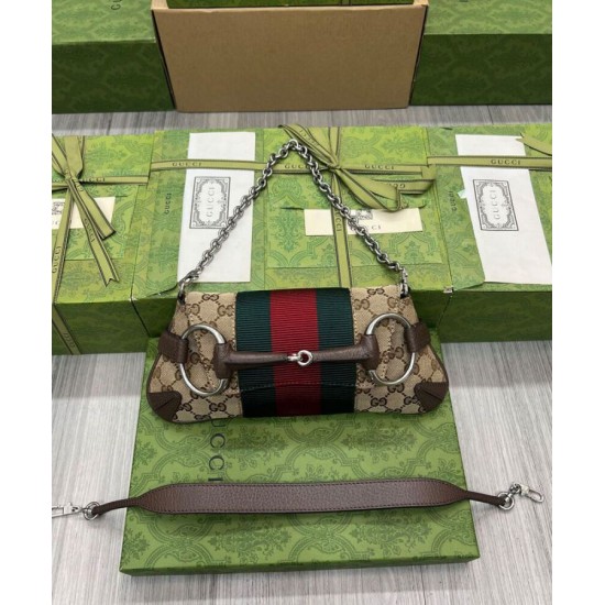 Sito Replica Dettagli perfetti Borsa 1:1 a tracolla piccola Gucci Horsebit Chain 764339 Caffè scuro imitazioni Miglior Prezzo Dettagli perfetti Borsa Replica 1:1 a tracolla piccola Gucci Horsebit Chain 764339 Caffè scuro